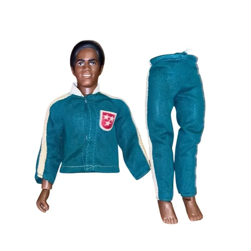 Big Jim Jack Olympic Green Warmup Suit on Shindana Toy Doll OJ Simpson READ FAIR